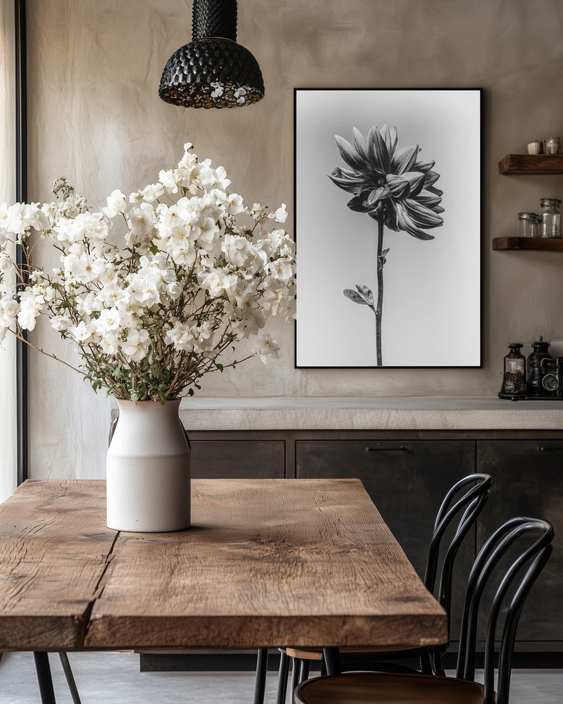 Elegant Monochrome Flower