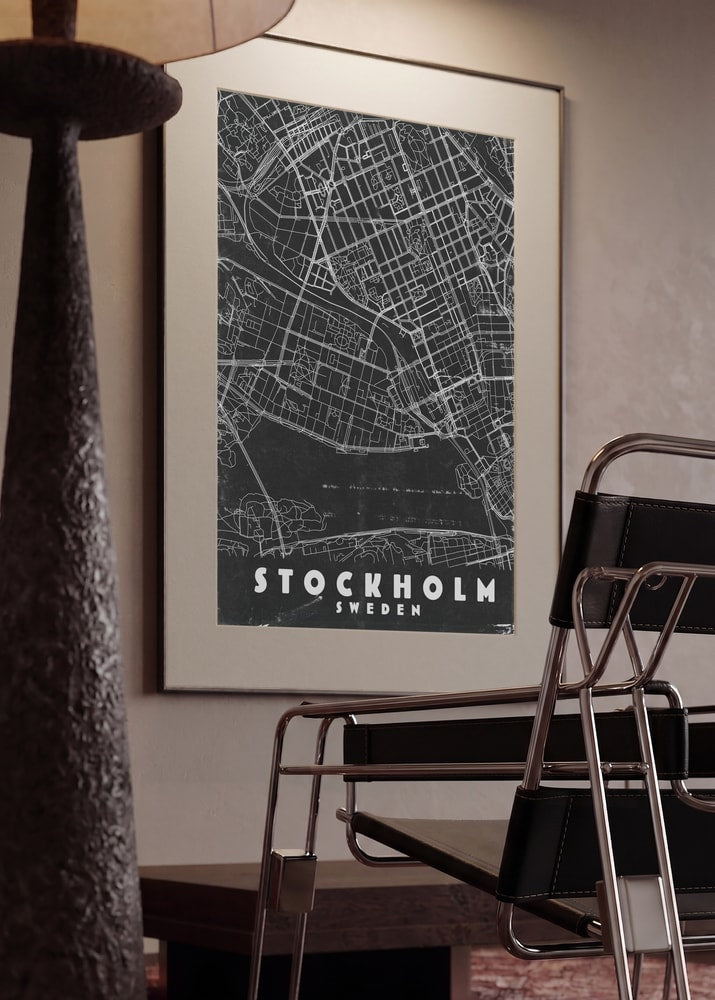 Minimalist Stockholm Map