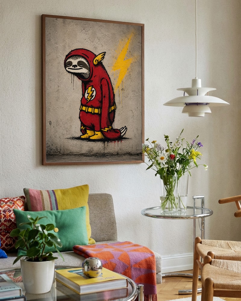 Tired Flash Sloth Graffiti
