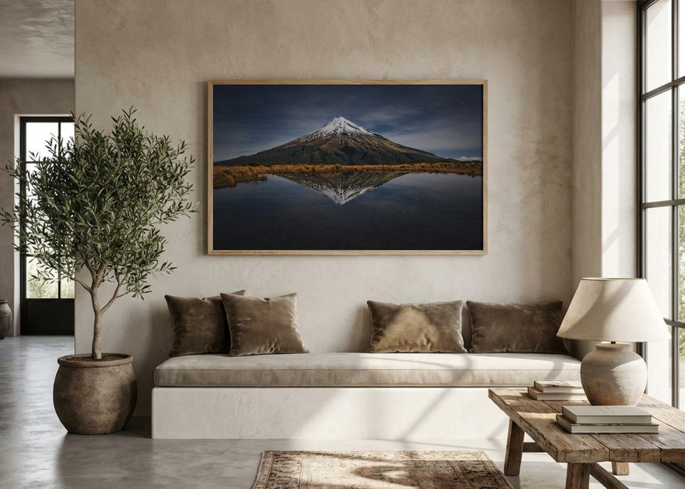 Starry Mountain Reflection
