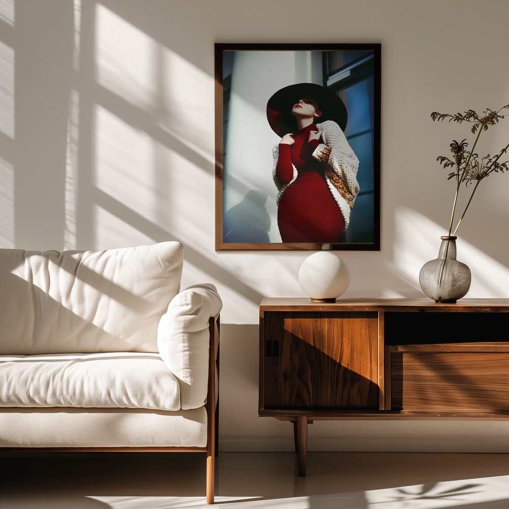 Elegant Lady In Red