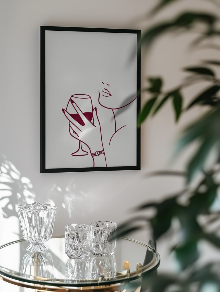 Elegant Woman Red Wine
