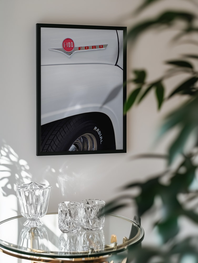 Vintage White Truck Detail