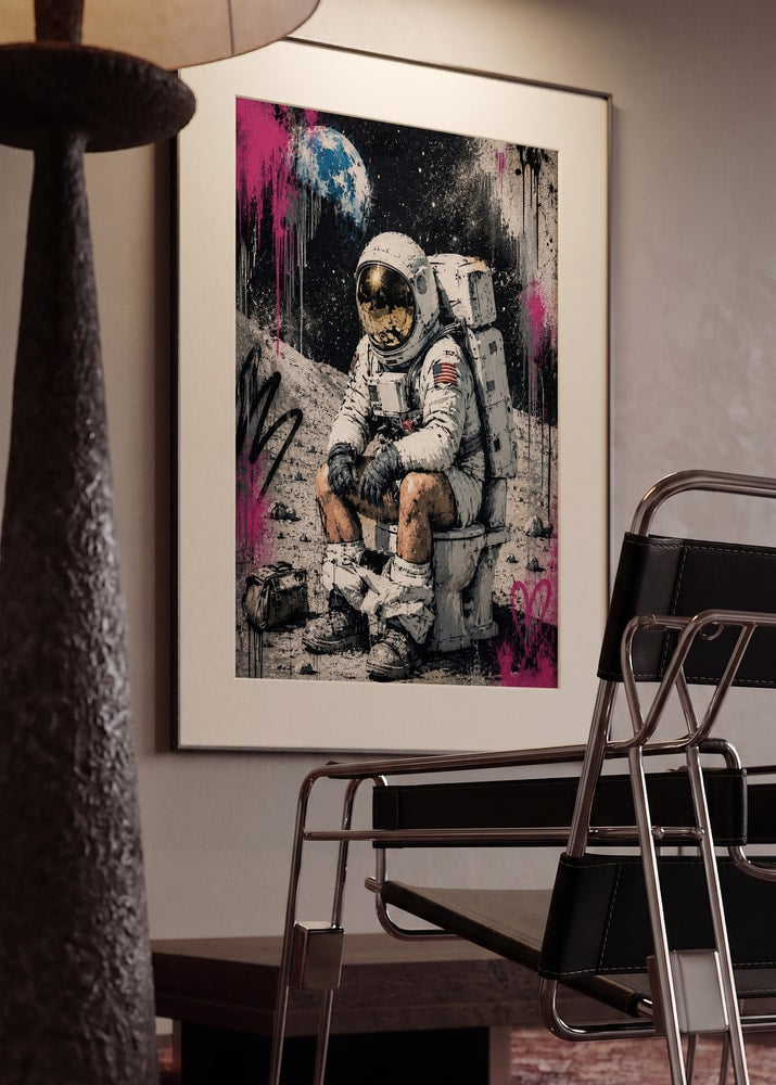 Astronaut on Toilet