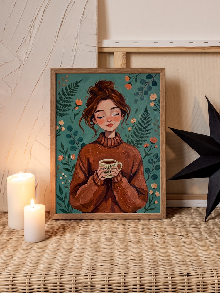 Cozy Woman Autumn Comfort