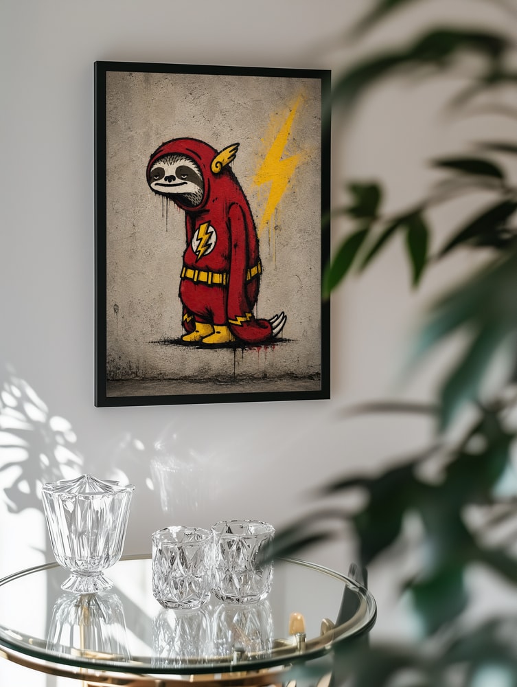 Tired Flash Sloth Graffiti