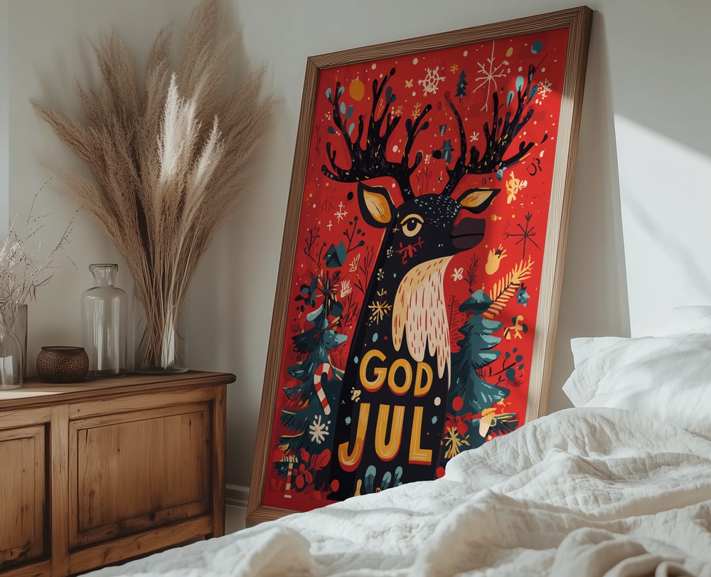 God Jul Festive Reindeer