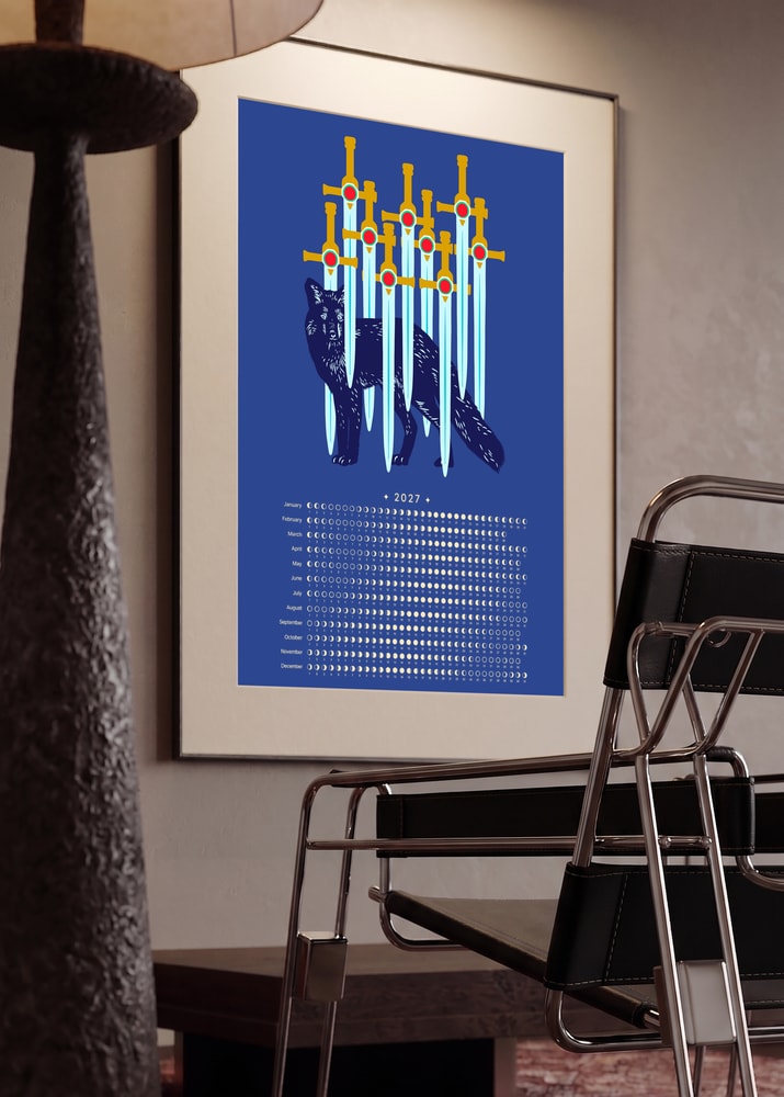 Ten Swords Wolf Calendar