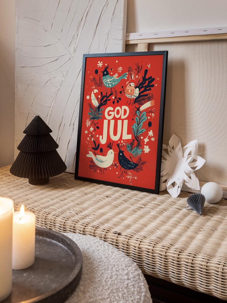 God Jul Festive Birds
