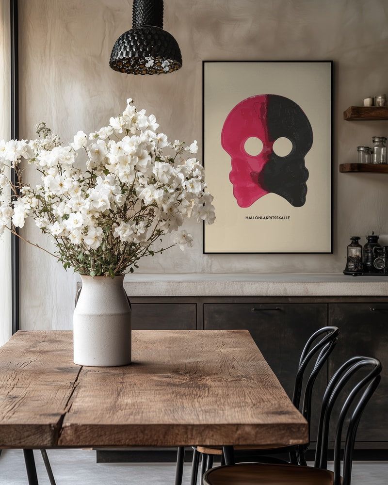 Pink Black Candy Skull