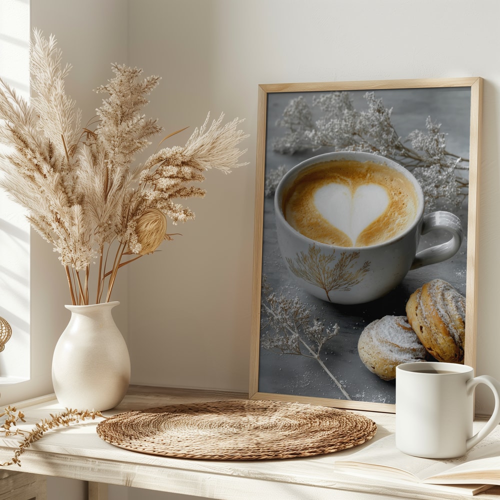Warm Coffee Heart Breakfast
