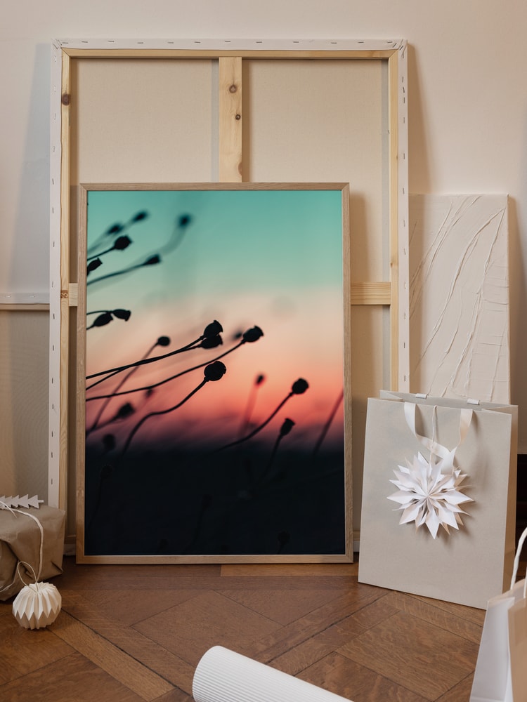 Sunset Plant Silhouettes