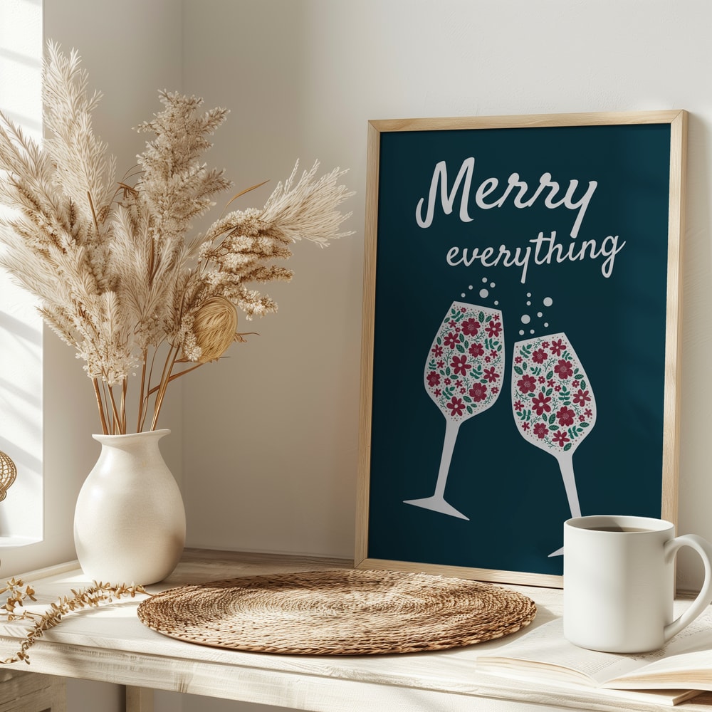 Merry Everything Floral Toast
