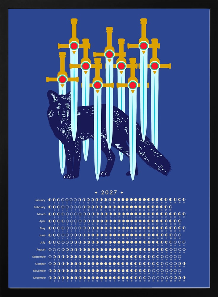 Ten Swords Wolf Calendar