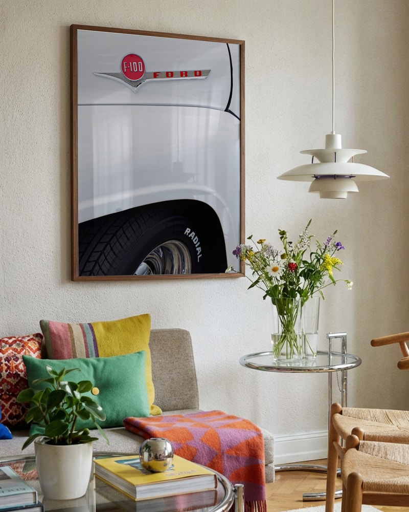 Vintage White Truck Detail
