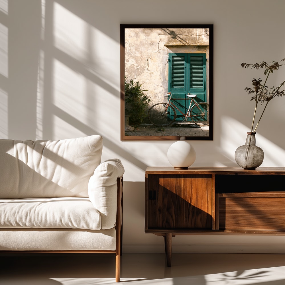 Charming Bicycle Green Shutters