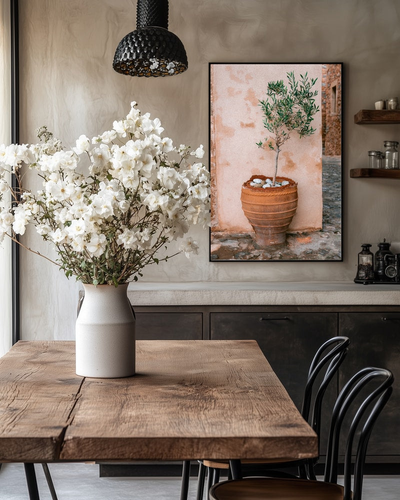 Rustic Potted Olive Tree