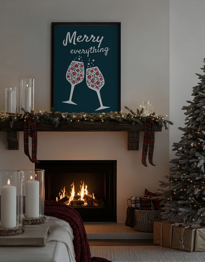 Merry Everything Floral Toast