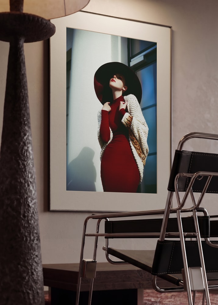 Elegant Lady In Red