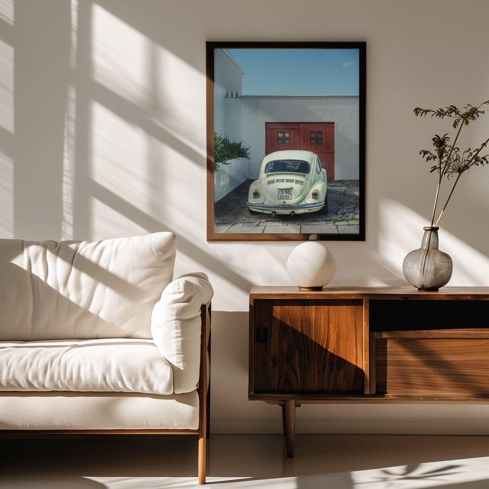 Vintage Beetle Red Door