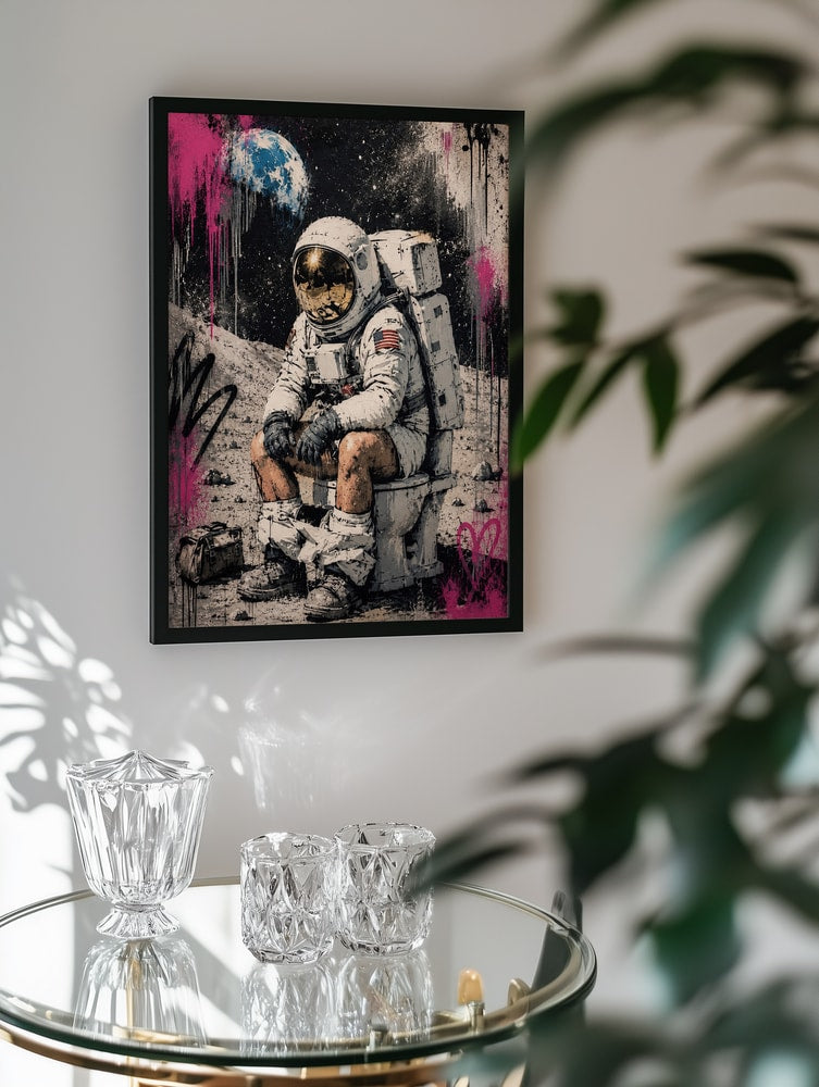 Astronaut on Toilet