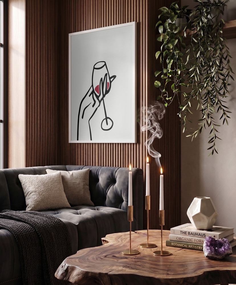 Hand Holding Red Wine