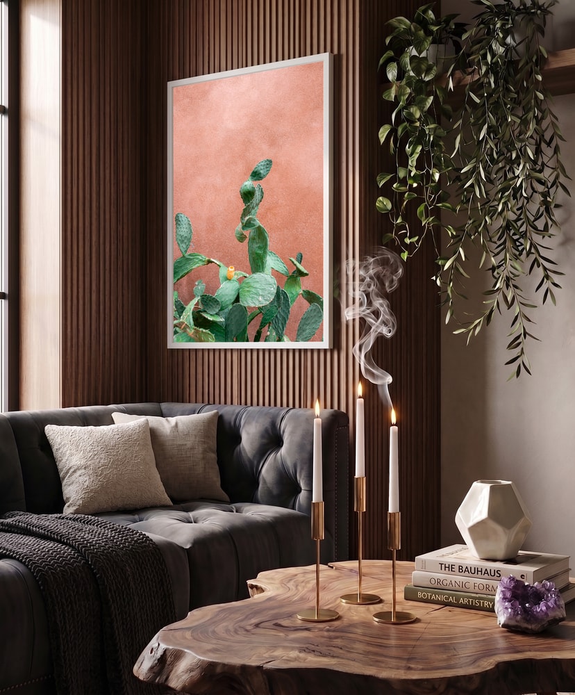 Prickly Pear Terracotta Wall