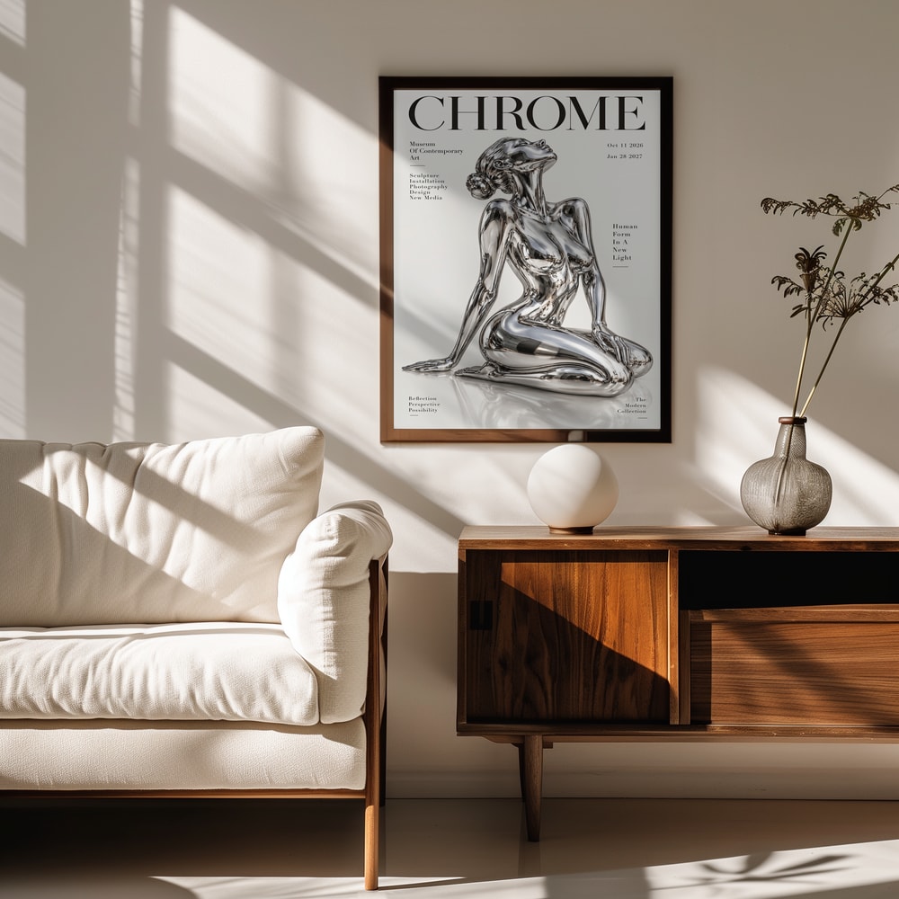 Chrome Woman Sculpture