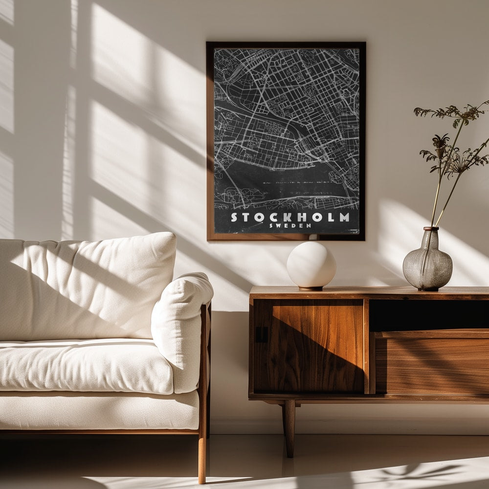 Minimalist Stockholm Map