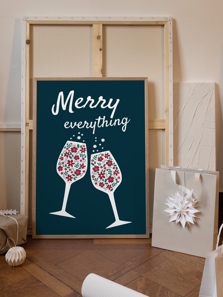 Merry Everything Floral Toast