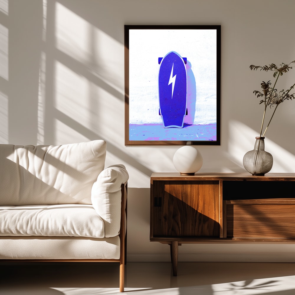 Electric Blue Skateboard