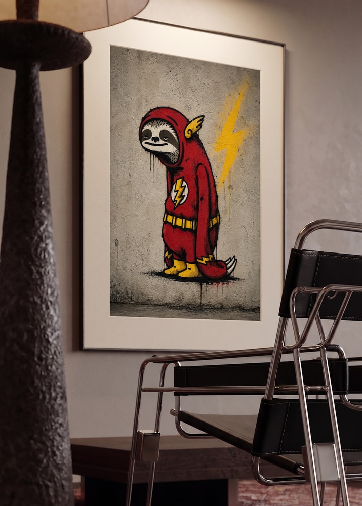 Tired Flash Sloth Graffiti