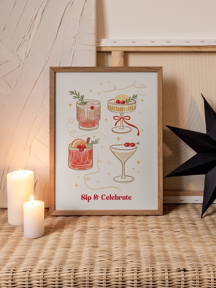 Festive Holiday Christmas Cocktails