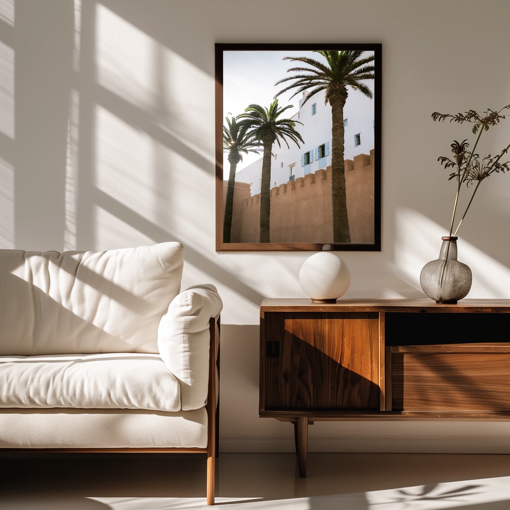 Sunny Palms And White Walls