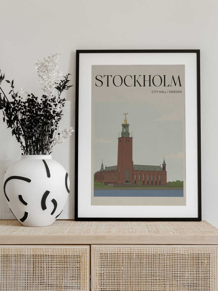 Stockholm City Hall Travel Poster