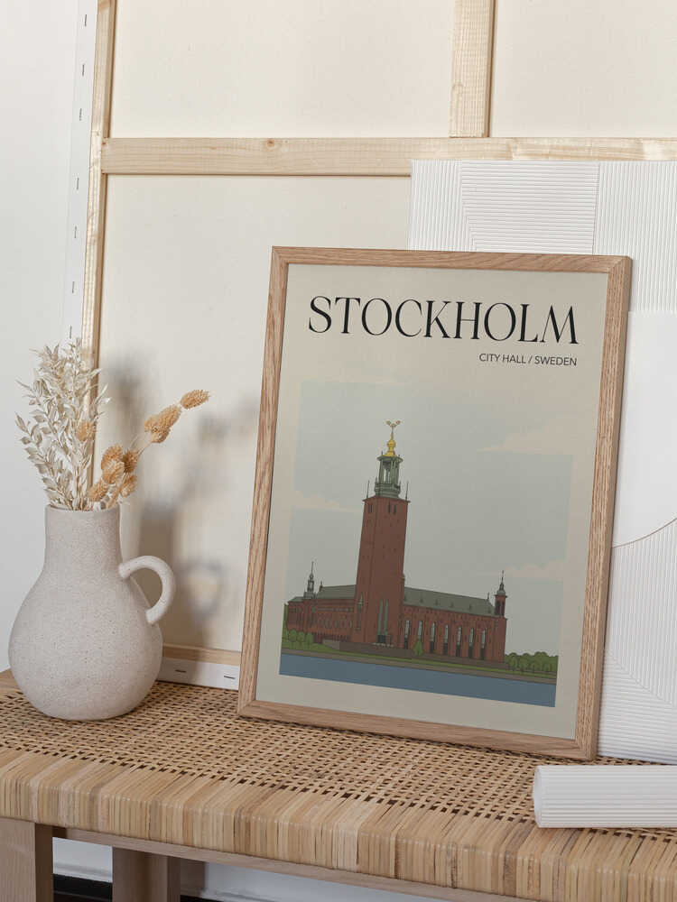 Stockholm City Hall Travel Poster