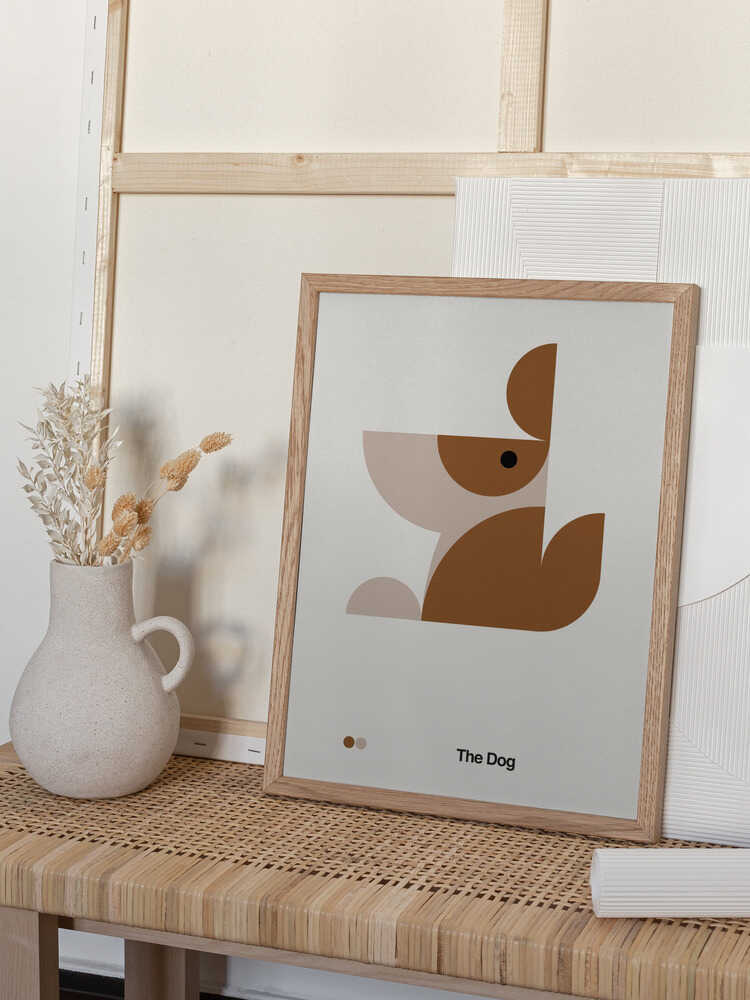 Bauhaus Dog Print | Minimalist Nursery Art