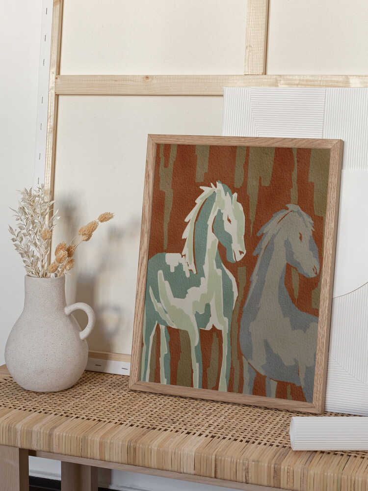 Abstract Forest Horses