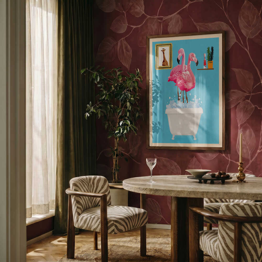 Flamingo i badkaret