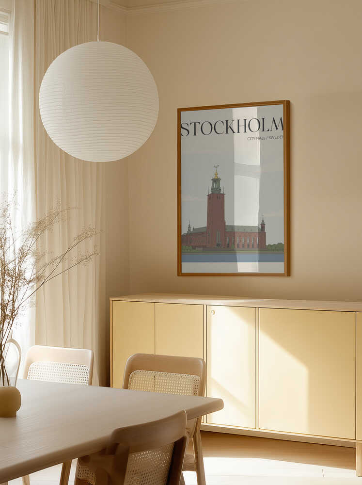 Stockholm City Hall Travel Poster