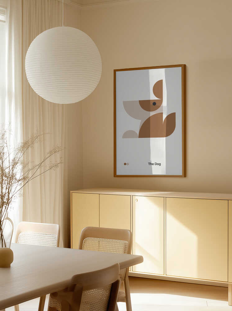 Bauhaus Dog Print | Minimalist Nursery Art