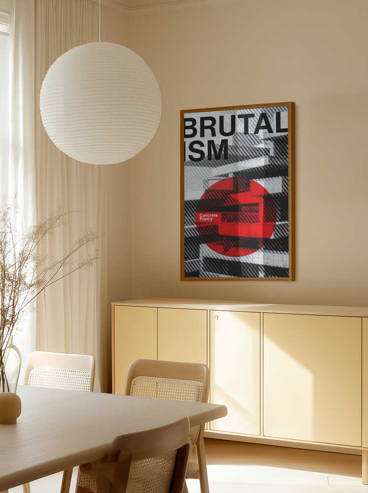 Brutalism Concrete Poetry – Modern Architectural Poster