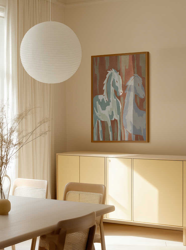 Abstract Forest Horses