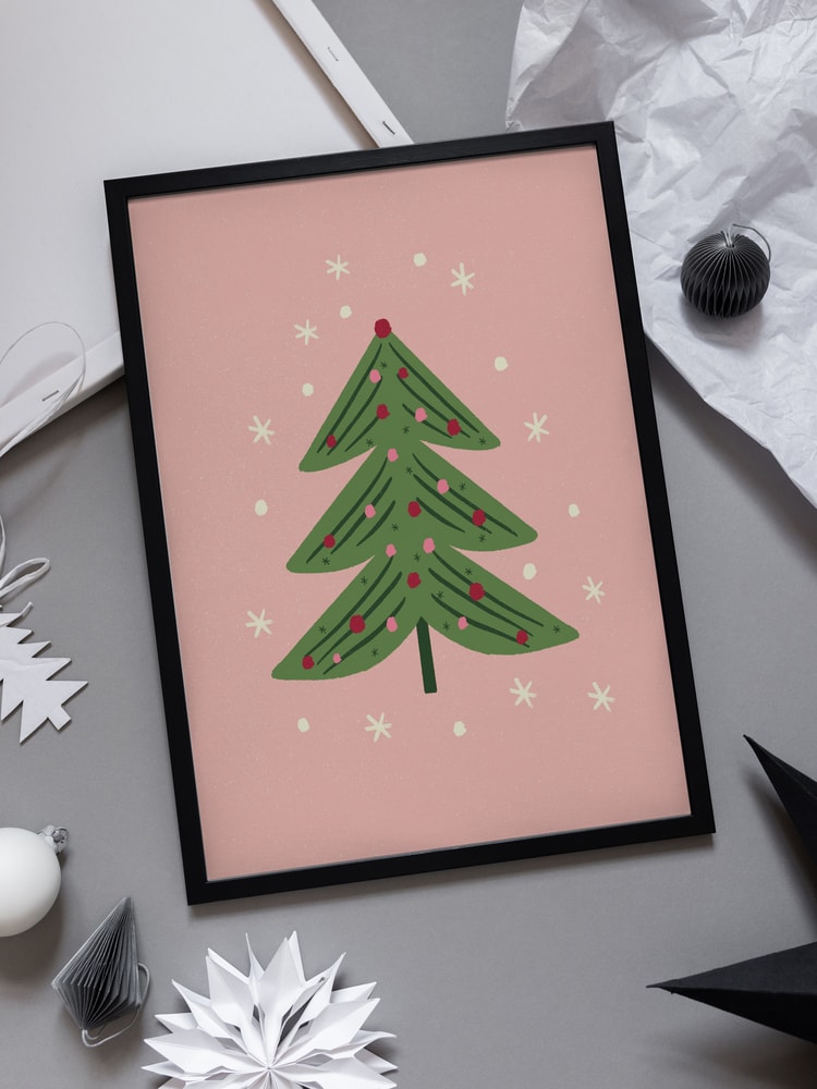 Whimsical Pink Christmas Tree