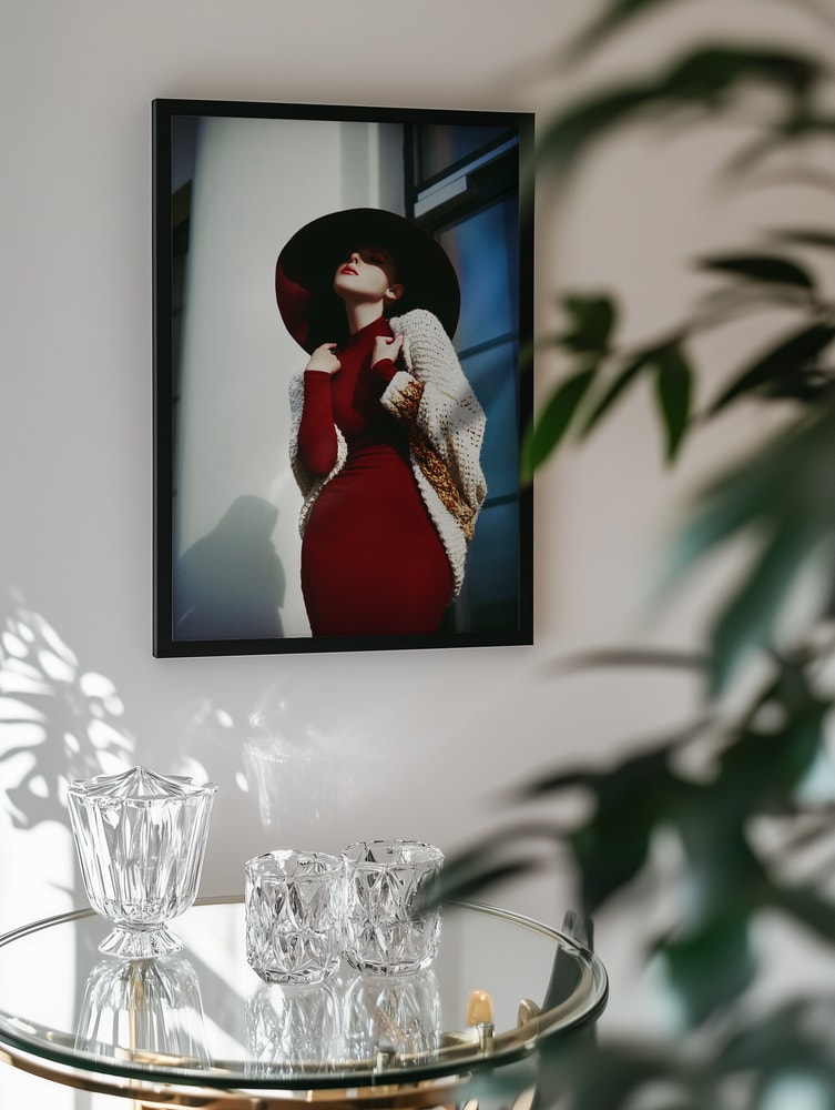 Elegant Lady In Red
