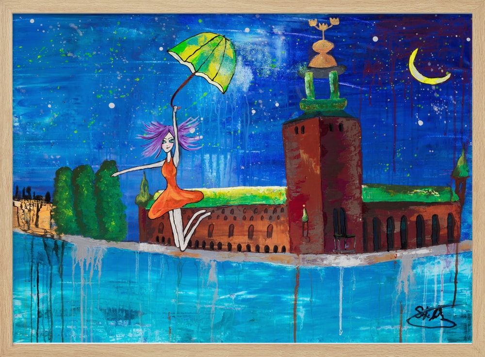 Whimsical Girl Stockholm Night