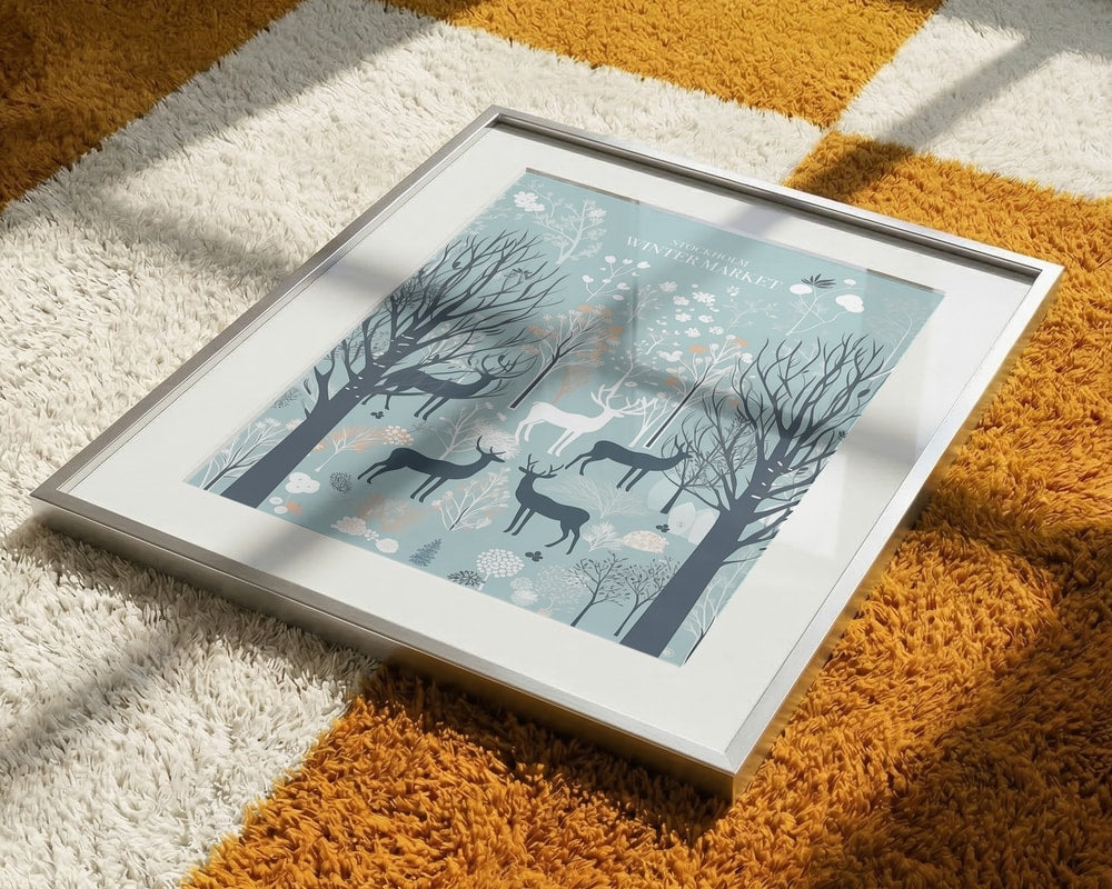 Winter Woodland Deer