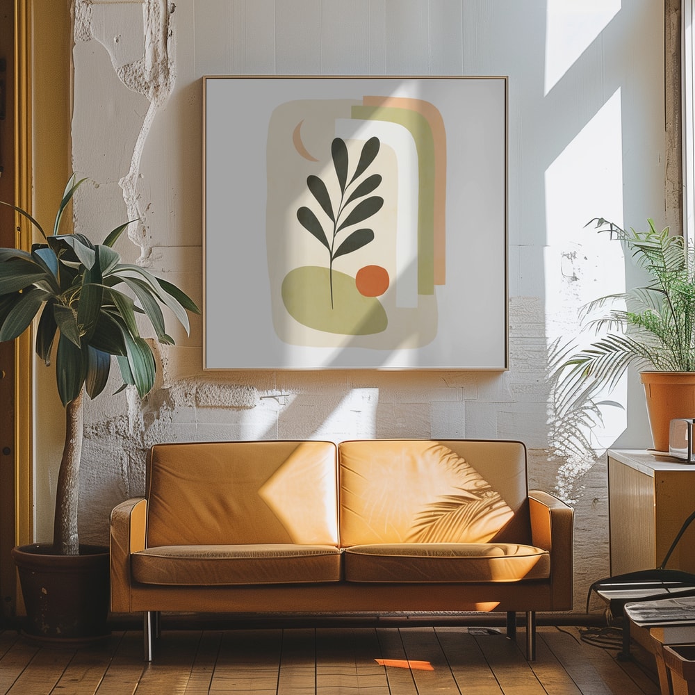 Abstract Botanical Moon