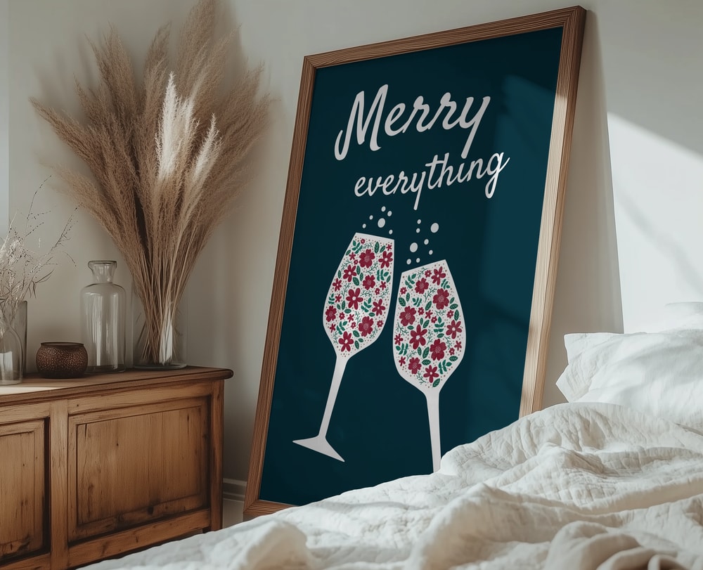 Merry Everything Floral Toast