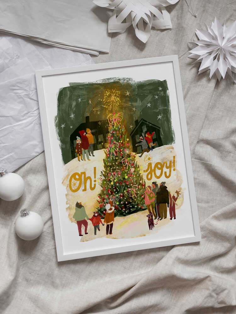 Glädje vid julgranständningen